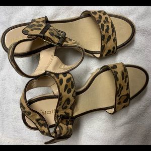 Relativity Loyal Espadrille Leopard Print Wedges in Size 9.